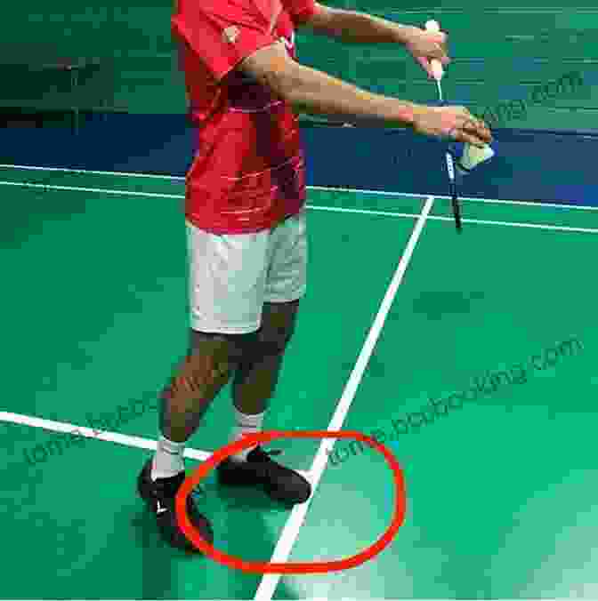 A Badminton Player Executing A Powerful Long Serve, With The Shuttlecock Flying Towards The Opponent's Court Long Serve In Badminton Lesson Plan For Badminton Techniques And Tactics In CLIL