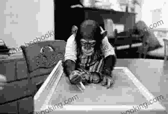 A Black And White Photograph Of Nim Chimpsky, A Chimpanzee, Signing The Word Nim Chimpsky: The Chimp Who Would Be Human