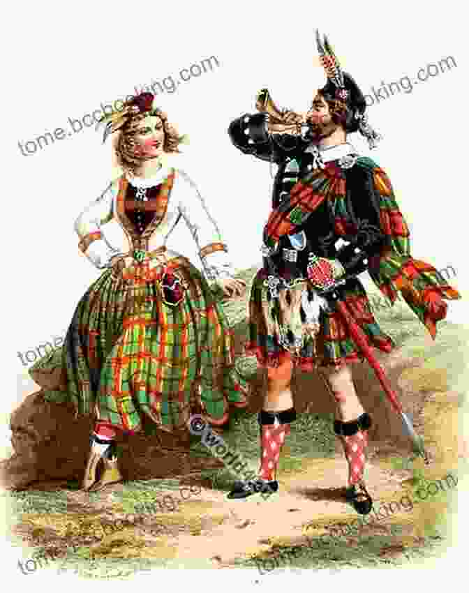 A Gathering Of A Highland Clan, With Men And Women In Traditional Dress, Engaging In A Lively Celebration Claimed By The Highlander Julianne MacLean