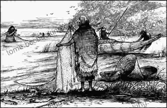 A Group Of Archaic Indians Fishing The Old Way: A Story Of The First People