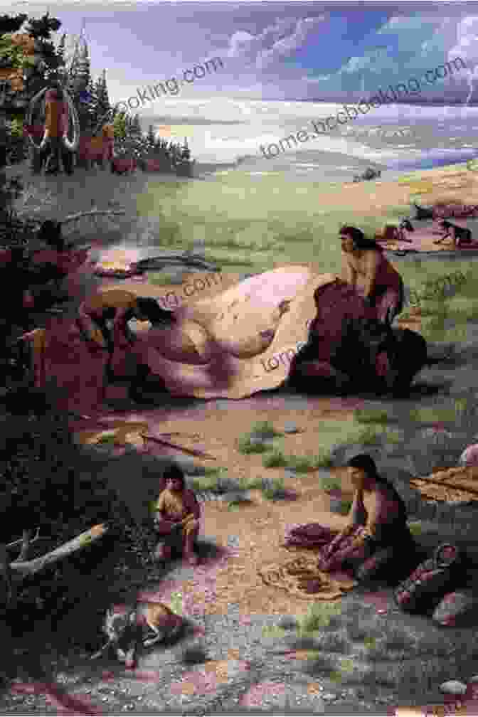 A Group Of Paleo Indians Hunting A Bison The Old Way: A Story Of The First People