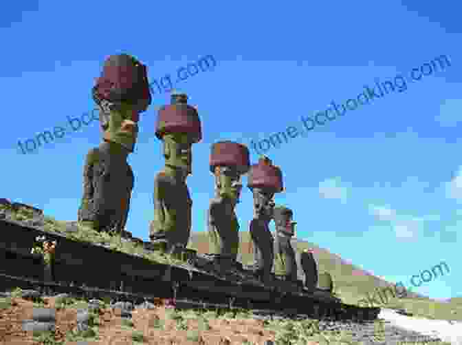 A Row Of Moai Statues On An Ahu Platform Statues Of Easter Island (Ancient Wonders)