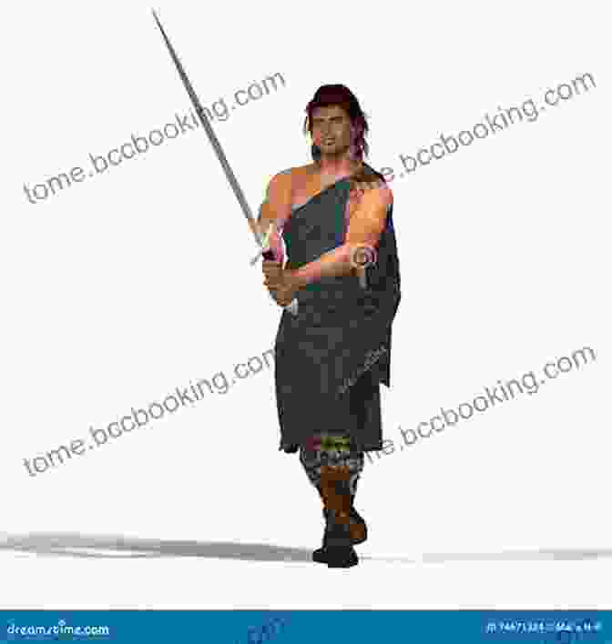 A Valiant Highlander Warrior Clad In Traditional Attire, Brandishing His Sword Claimed By The Highlander Julianne MacLean