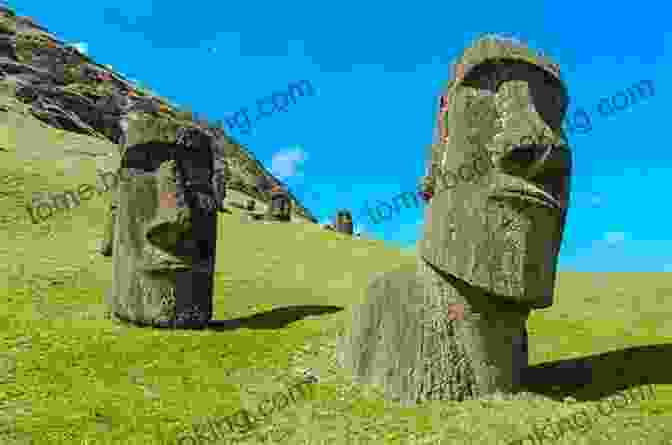 Archaeologists Working On The Restoration Of A Moai Statues Of Easter Island (Ancient Wonders)