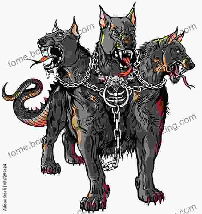 Cerberus, The Three Headed Guard Dog Of Hades, Stands Menacingly Before The Gates Of The Underworld Greek Roman: Most Legendary Creatures From Greek Mythology: Monsters And Creatures Of Greek Mythology Top Greek Mythological Creatures Many Myths About The Ancient Greek Gods