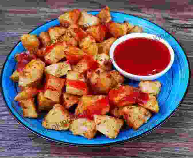 Crispy Potato Cubes Topped With Spicy Tomato Sauce And Aioli Ninja Dual Zone Air Fryer Cookbook: Easier And Crispier Air Fryer Recipes With European Measurements And Ingredients