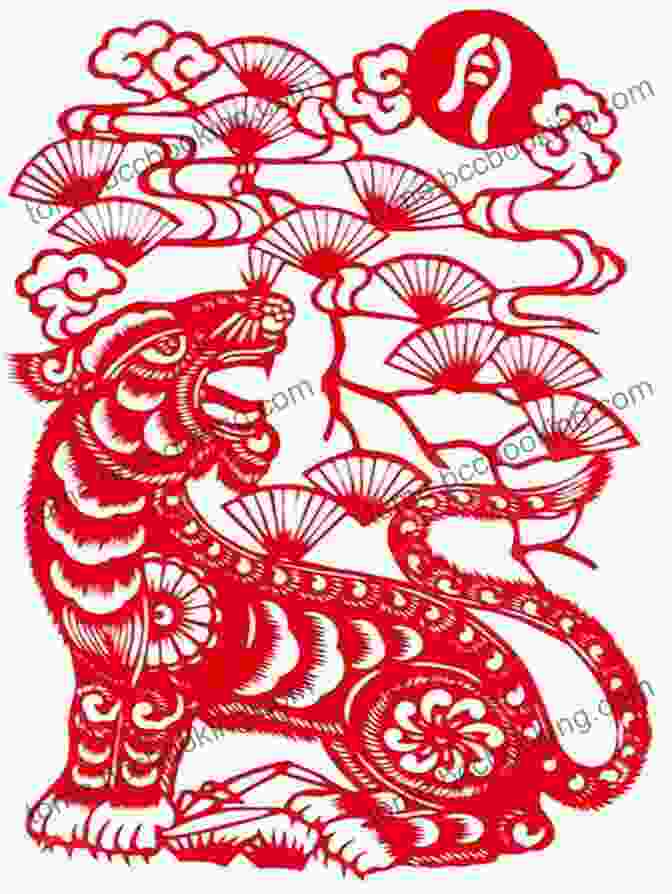 Elegantly Designed Chinese Cut Paper Illustration Of A Fierce Tiger, Highlighting The Dynamic And Expressive Qualities Often Captured In These Intricate Designs. Chinese Cut Paper Animal Designs (Dover Pictorial Archive)