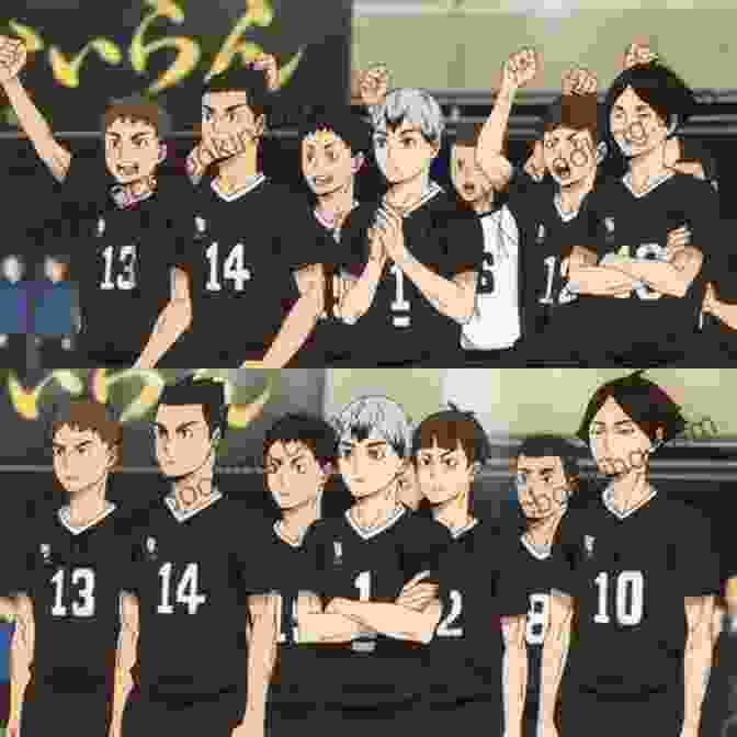 Haikyu!! Karasuno Team Members Cheering On The Court Haikyu Vol 3: Go Team Karasuno