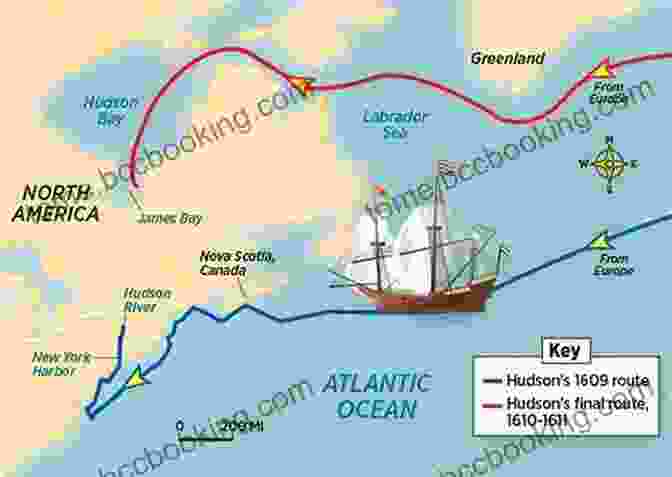 Map Depicting Henry Hudson's Voyages And Discoveries In The New World, Including The Hudson River And Hudson Bay Henry Hudson: New World Voyager (Quest Biography)