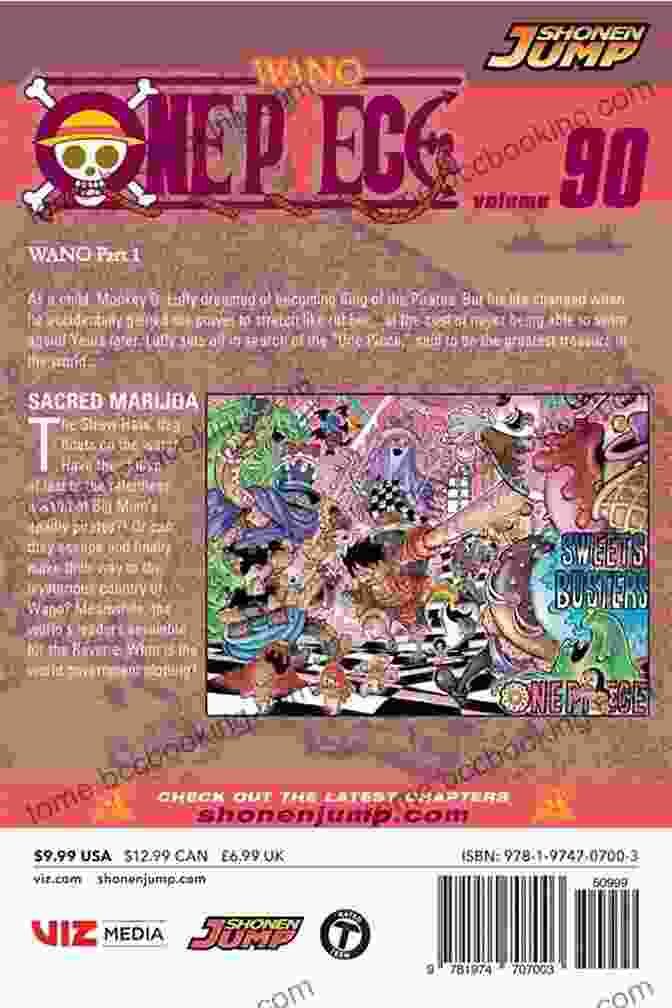 One Piece Vol 90 Sacred Marijoa Book Cover Featuring Luffy And The Straw Hat Pirates Standing Before The Gates Of Marijoa. One Piece Vol 90: Sacred Marijoa