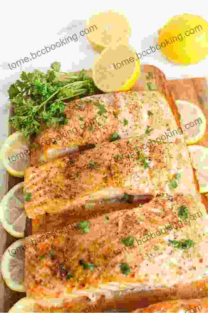 Perfectly Cooked Salmon Fillet Topped With Lemon And Fresh Herbs Ninja Dual Zone Air Fryer Cookbook: Easier And Crispier Air Fryer Recipes With European Measurements And Ingredients