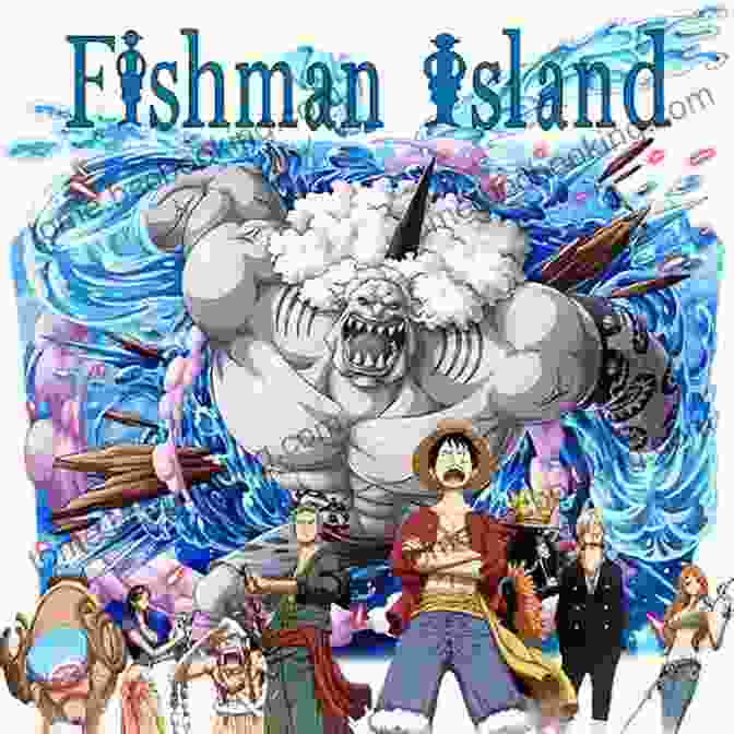 Stunning Poster Of The Fish Man Island One Piece Graphic Novel, Featuring The Iconic Characters Luffy, Nami, And Sanji Battling Against A Colossal Sea Monster In The Vibrant Underwater City One Piece Vol 62: Adventure On Fish Man Island (One Piece Graphic Novel)